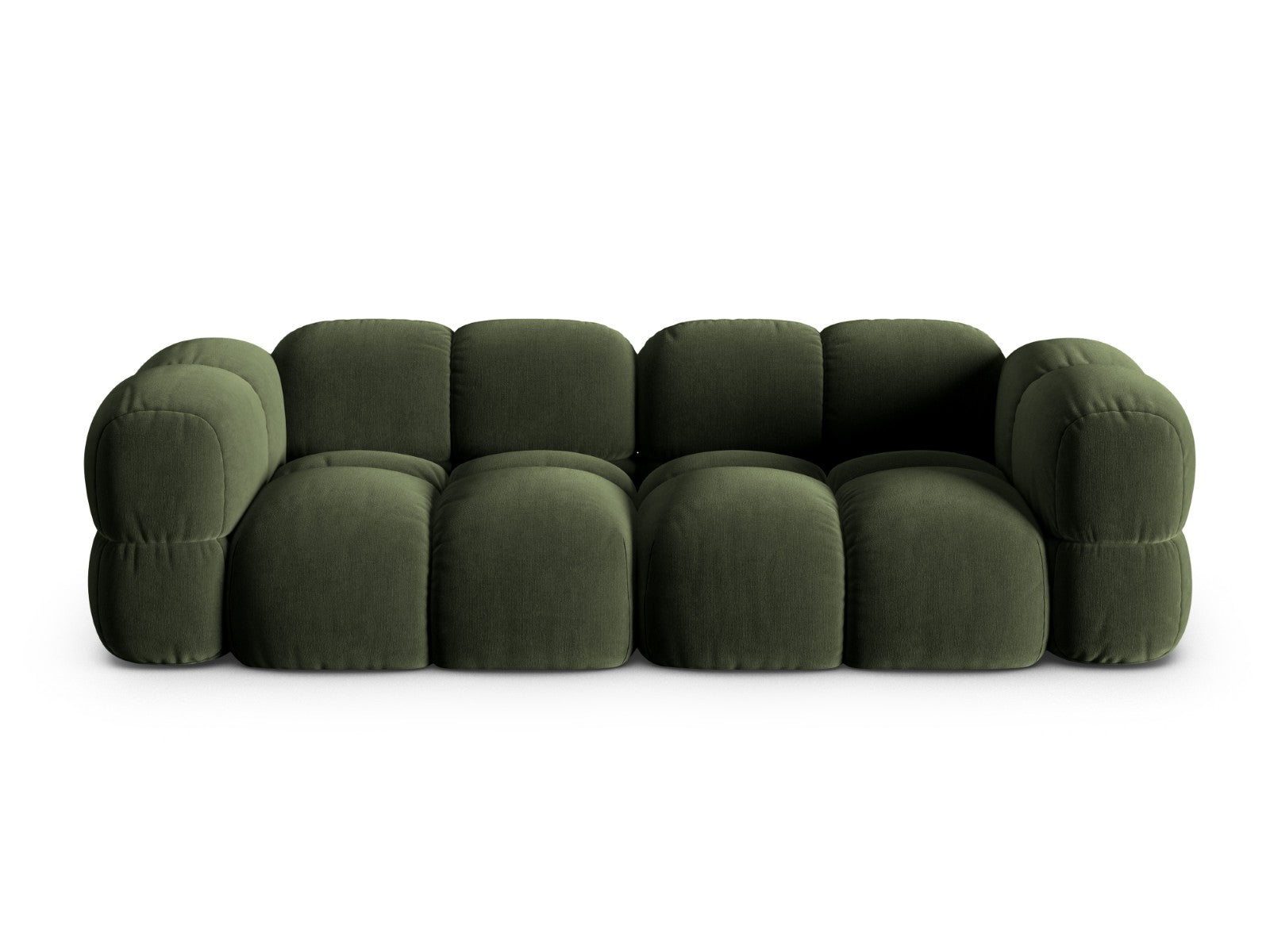 Cosmopolitan Design Bank Loretto 4-zits, flueel groente - 100x250x68cm