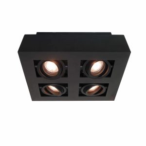 Artdelight spot Bosco – 4 lichts – 25 x 8.6 cm – zwart Artdelight spot Bosco – 4 lichts – 25 x 8.6 cm – zwart