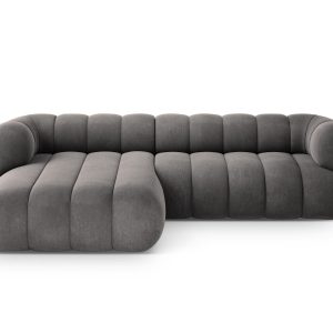 Cosmopolitan Design linker hoekbank Koge 5-zits, flueel grijs – 165×27 Cosmopolitan Design linker hoekbank Koge 5-zits, flueel grijs – 165×27