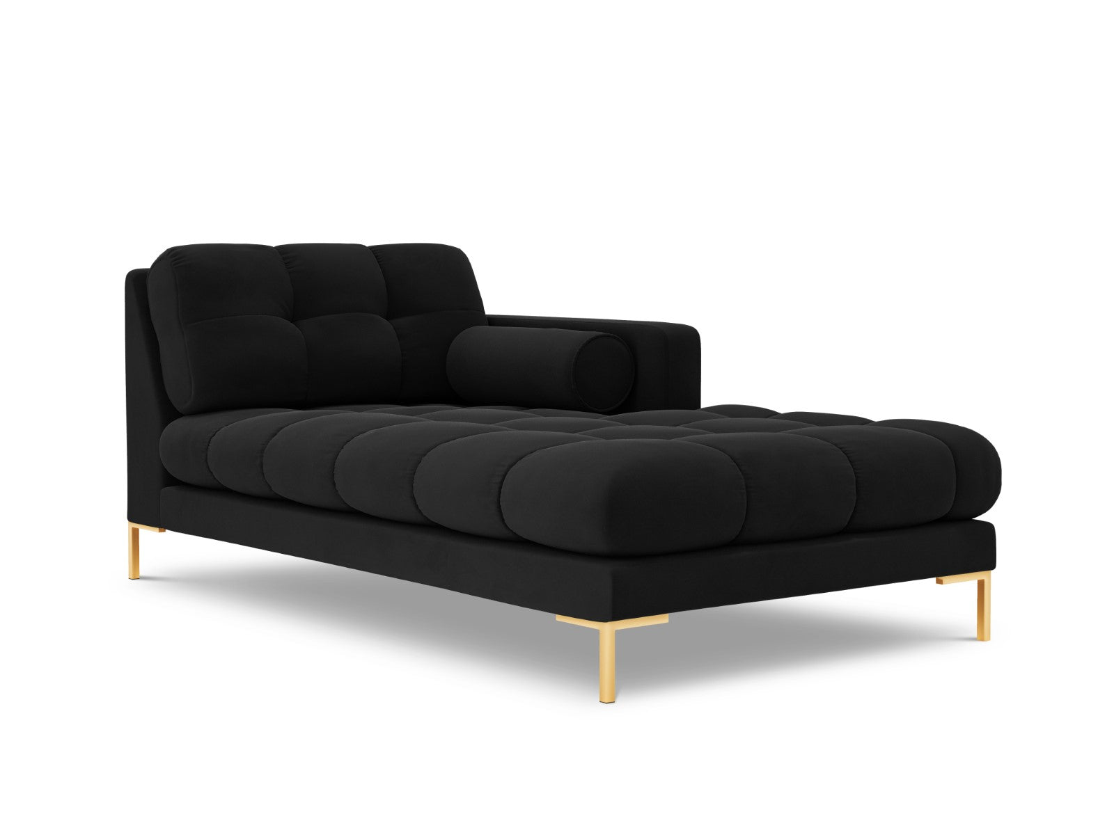 Cosmopolitan Design rechter chaise longue Bali flueel, zwart - 185x102