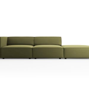 Cosmopolitan Design Rechte bank Arendal 4-zits, flueel, lichtgroen – 1 Cosmopolitan Design Rechte bank Arendal 4-zits, flueel, lichtgroen – 1