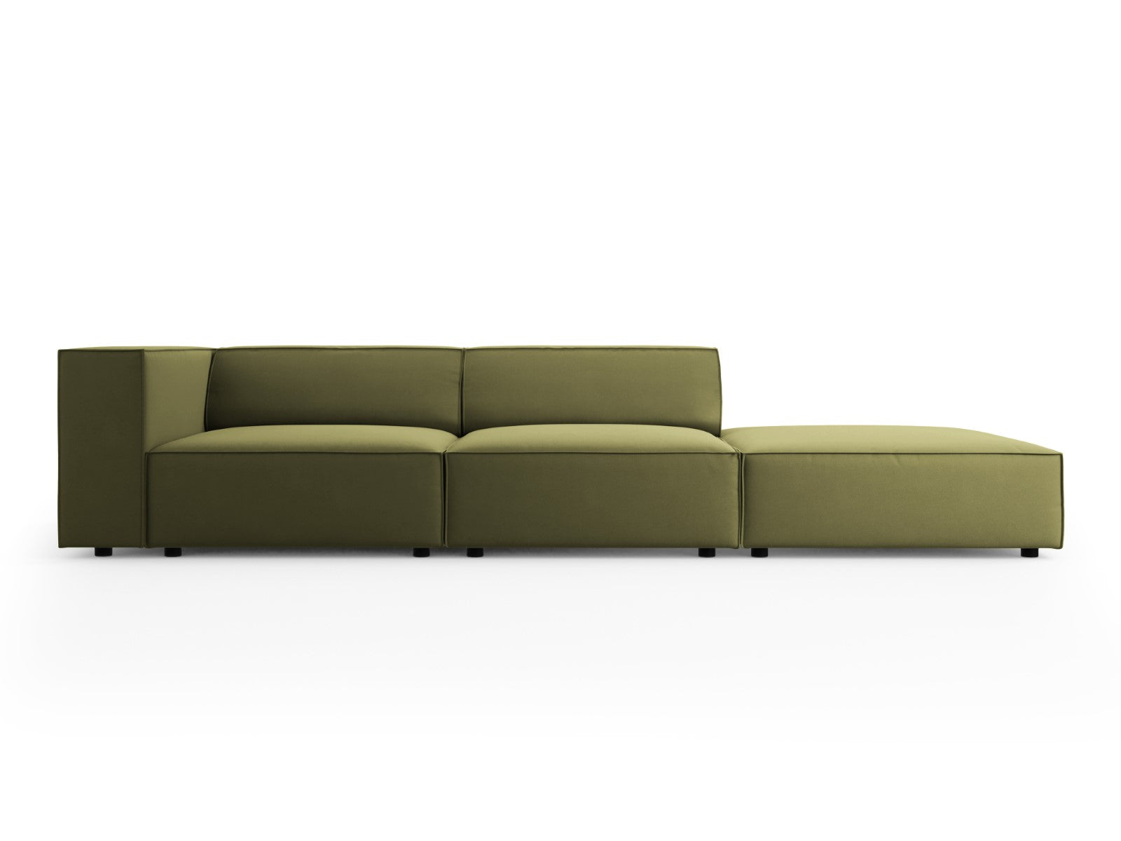 Cosmopolitan Design Rechte bank Arendal 4-zits, flueel, lichtgroen - 1