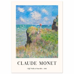 Artfulprints Poster Claude Monet – Cliff walk at Pourville – 50×70 cm Artfulprints Poster Claude Monet – Cliff walk at Pourville – 50×70 cm