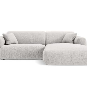 Cosmopolitan Design rechter hoekbank Nolio 4-zits, chenille, lichtgrij Cosmopolitan Design rechter hoekbank Nolio 4-zits, chenille, lichtgrij