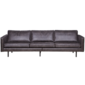 WOOOD 3-zits bank Rodeo – Eco-leder – Zwart – 85x277x86 WOOOD 3-zits bank Rodeo – Eco-leder – Zwart – 85x277x86