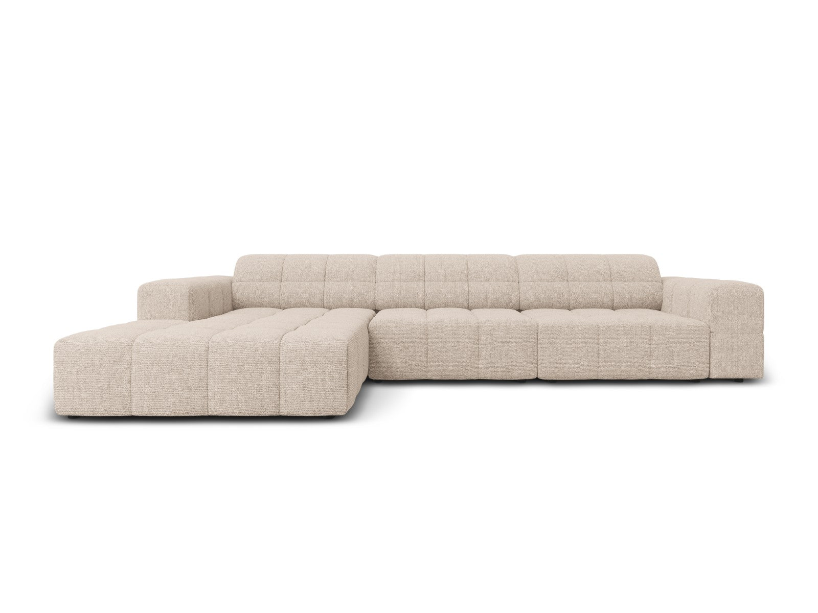 Cosmopolitan Design linker hoekbank Chicago 4-zits, chenille beige - 1