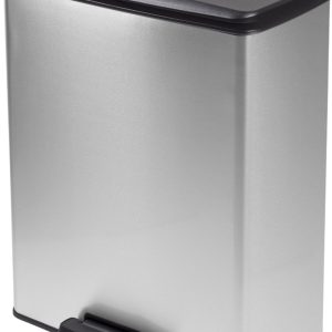 Curver Decobin Prullenbak – 65L – Rechthoekig – Zilver Metallic Curver Decobin Prullenbak – 65L – Rechthoekig – Zilver Metallic