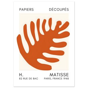 Artfulprints Poster Matisse – Coral bloom orange – 50×70 cm – Oranje Artfulprints Poster Matisse – Coral bloom orange – 50×70 cm – Oranje