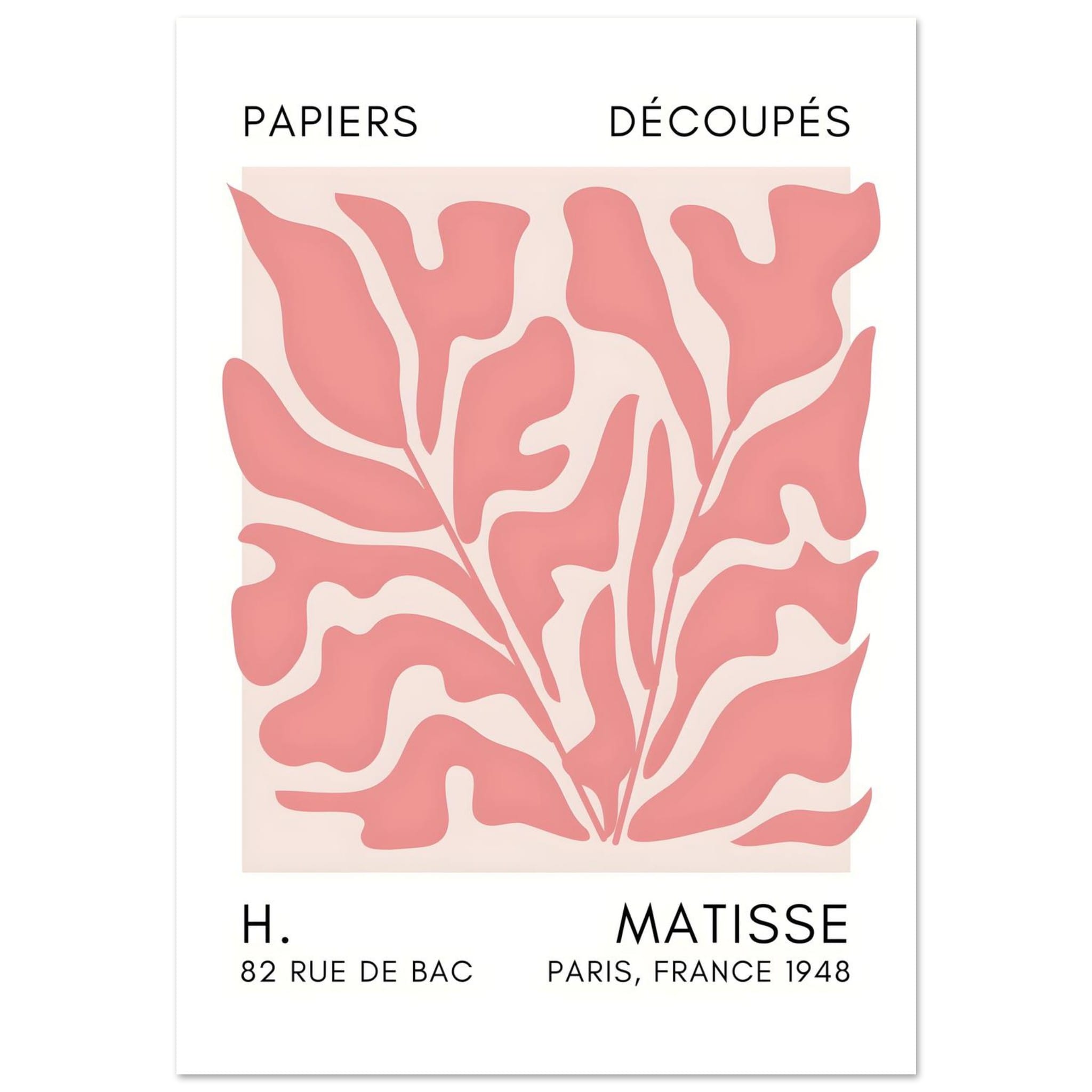 Artfulprints Poster Matisse – Seabed shapes taupe - 70x100 cm - Taupe