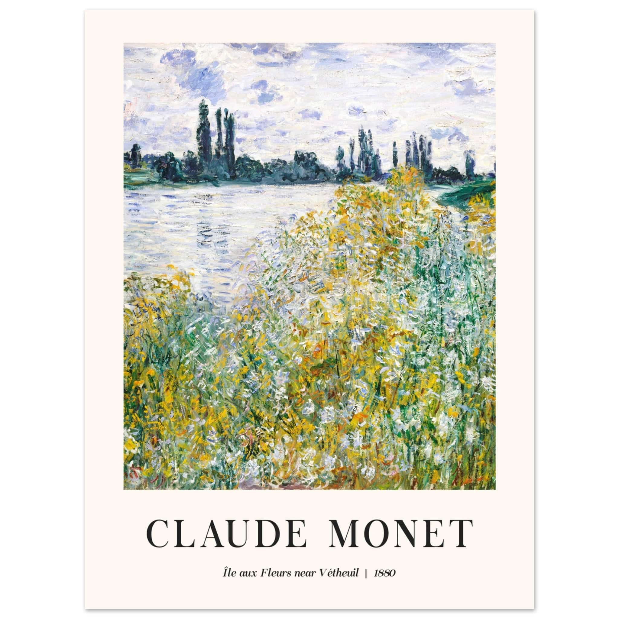 Artfulprints Poster Claude Monet - Île aux fleurs near Vétheuil - 30x4