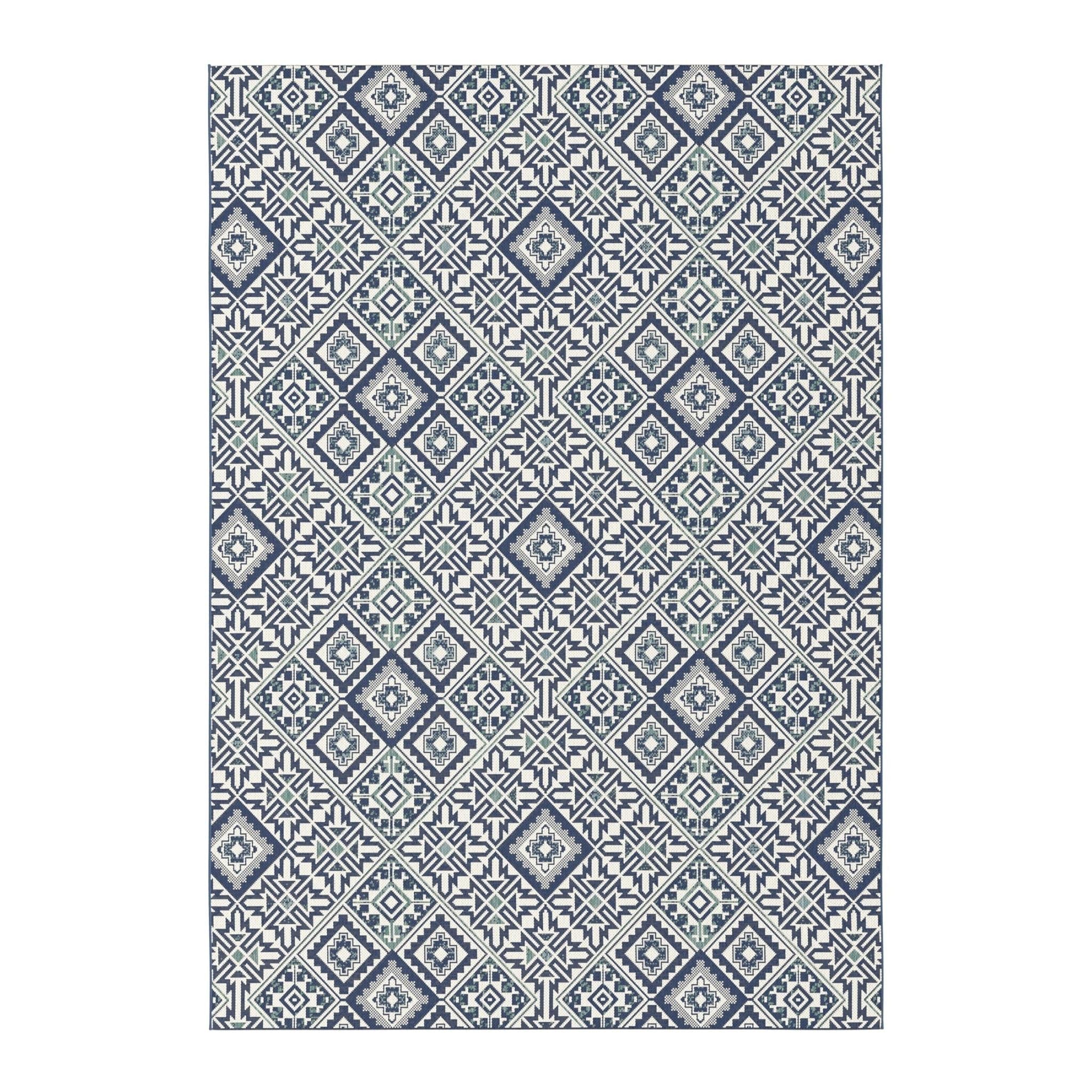 AFK Living vloerkleed Nazare - voor binnen en buiten - blauw - 160 x 2