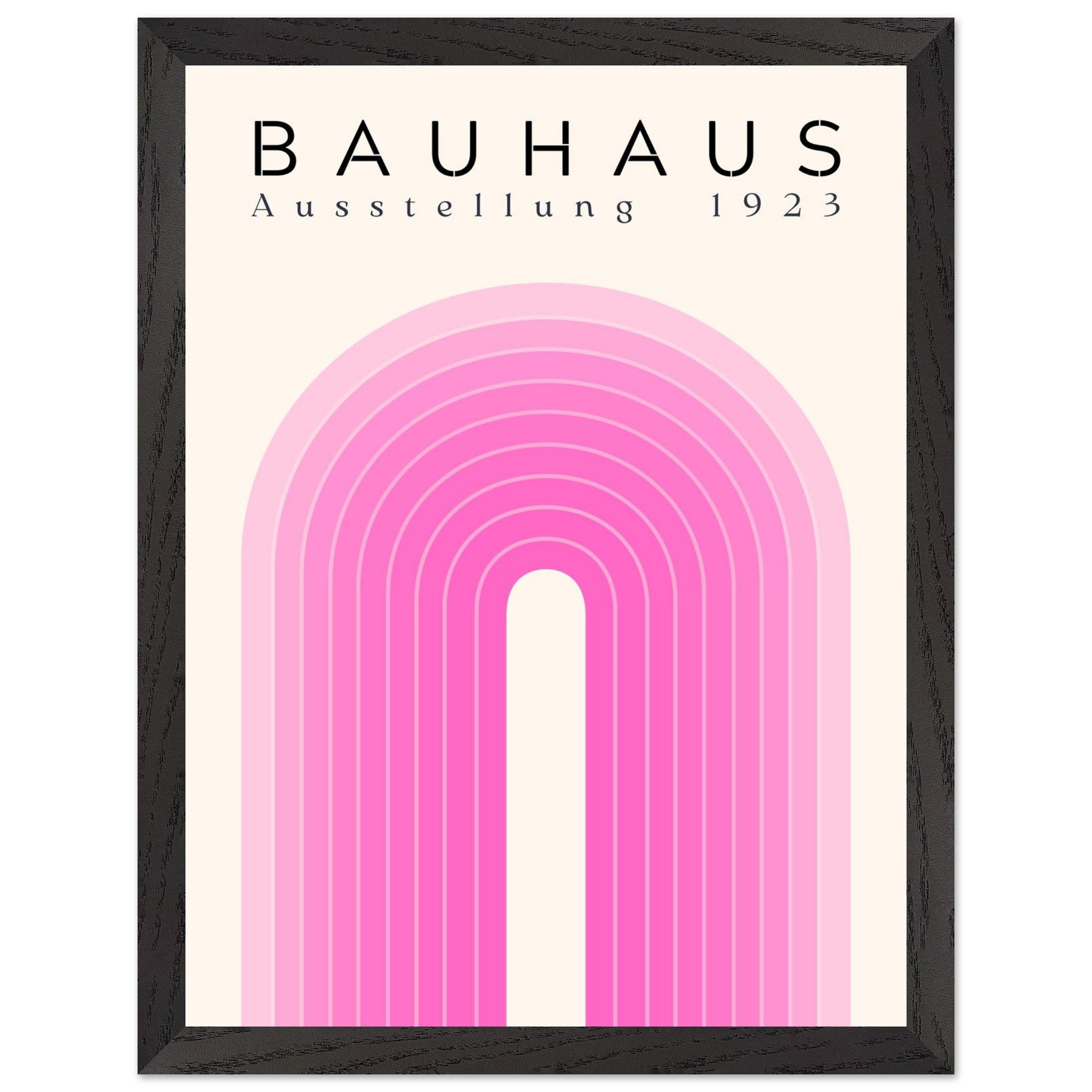 Artfulprints Poster met Lijst Bauhaus - Pink rainbow - 30x40 cm - Roze
