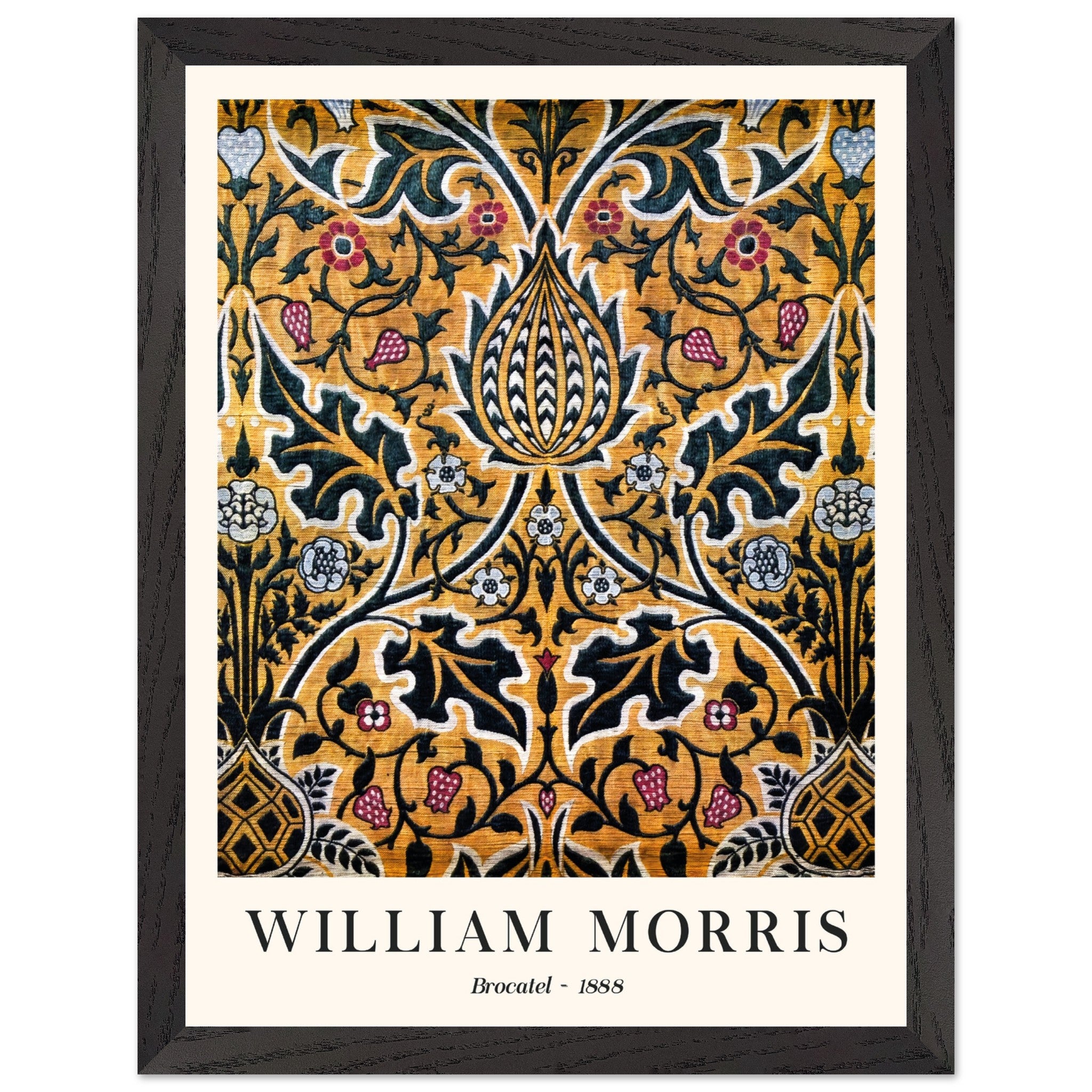 Artfulprints Poster met Lijst William Morris - Brocatel 1888 - 30x40 c