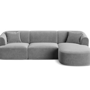 Cosmopolitan Design Modulaire hoekbank rechts Campi 4-zits, flueel gri Cosmopolitan Design Modulaire hoekbank rechts Campi 4-zits, flueel gri