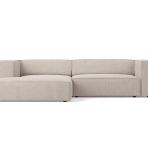 Cosmopolitan Design linker hoekbank Arendal 3-zits, chenille met ribbe Cosmopolitan Design linker hoekbank Arendal 3-zits, chenille met ribbe