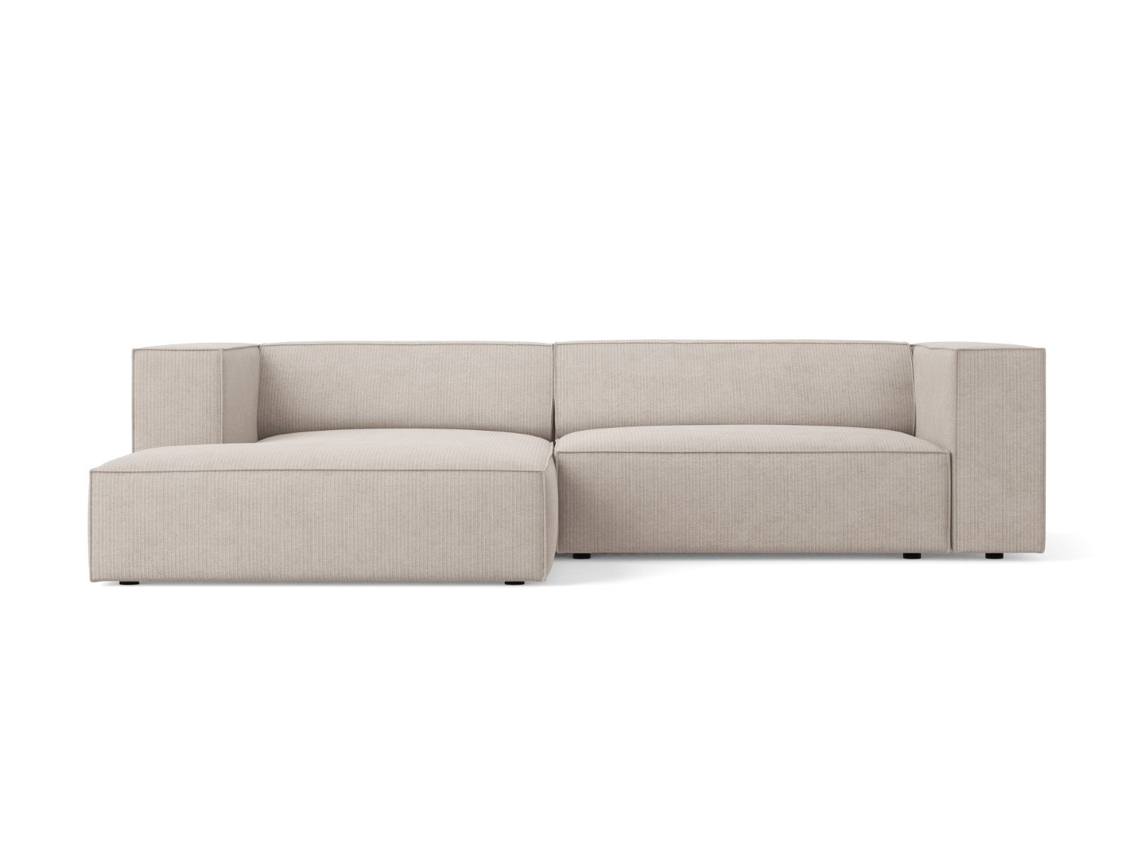 Cosmopolitan Design linker hoekbank Arendal 3-zits, chenille met ribbe