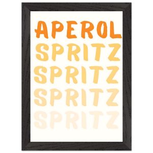 Artfulprints Poster met Lijst Aperol Spritz – Written – A4 21×29.7 cm
