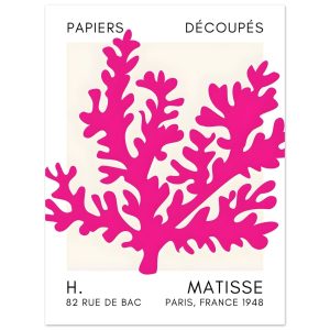 Artfulprints Poster Matisse – Aqua bloom pink – 30×40 cm – Roze Artfulprints Poster Matisse – Aqua bloom pink – 30×40 cm – Roze