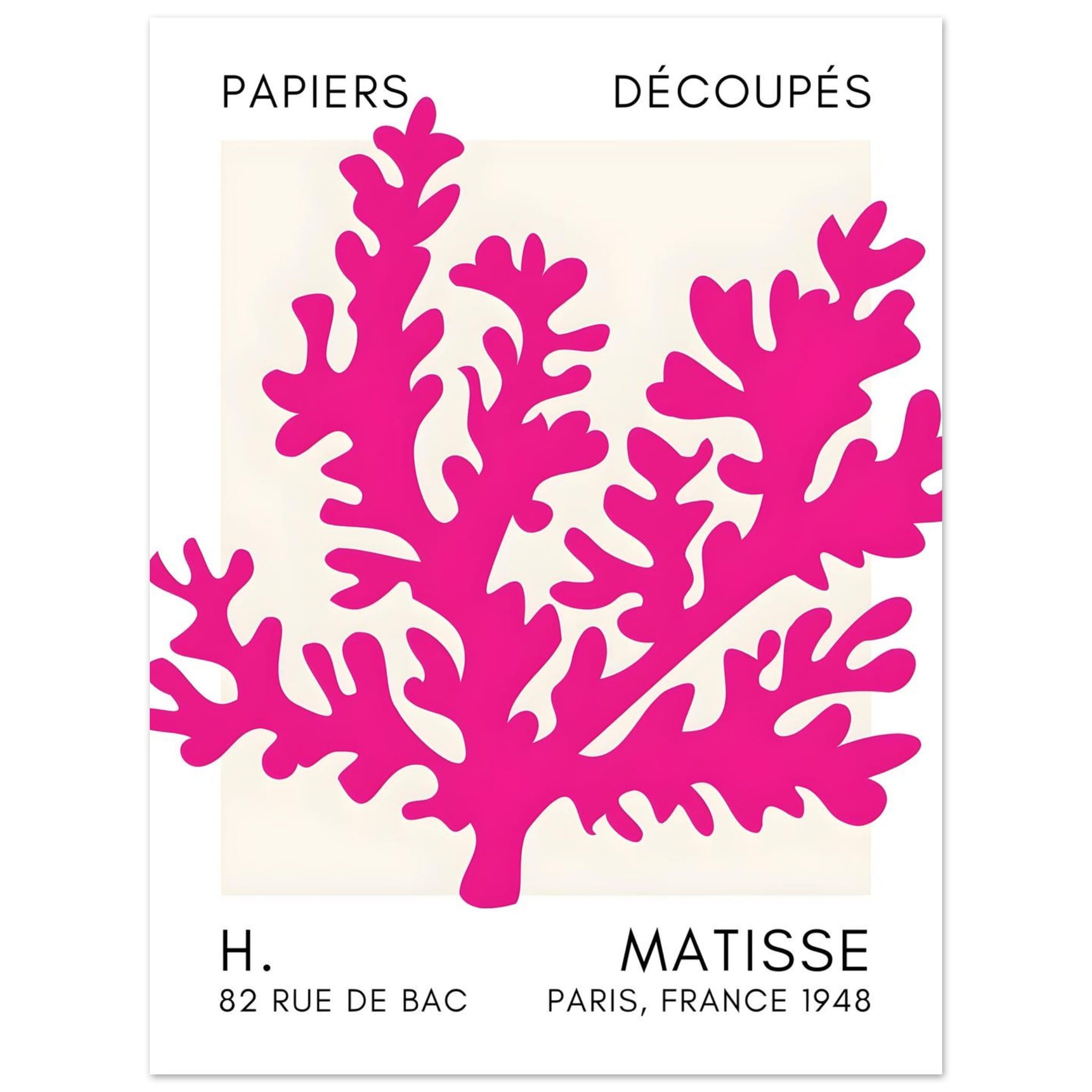 Artfulprints Poster Matisse – Aqua bloom pink - 30x40 cm - Roze