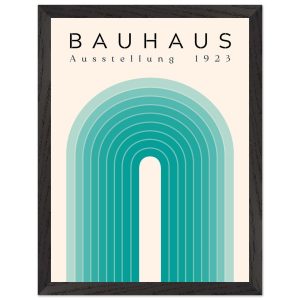 Artfulprints Poster met Lijst Bauhaus – Turquoise rainbow – 30×40 cm – Artfulprints Poster met Lijst Bauhaus – Turquoise rainbow – 30×40 cm –