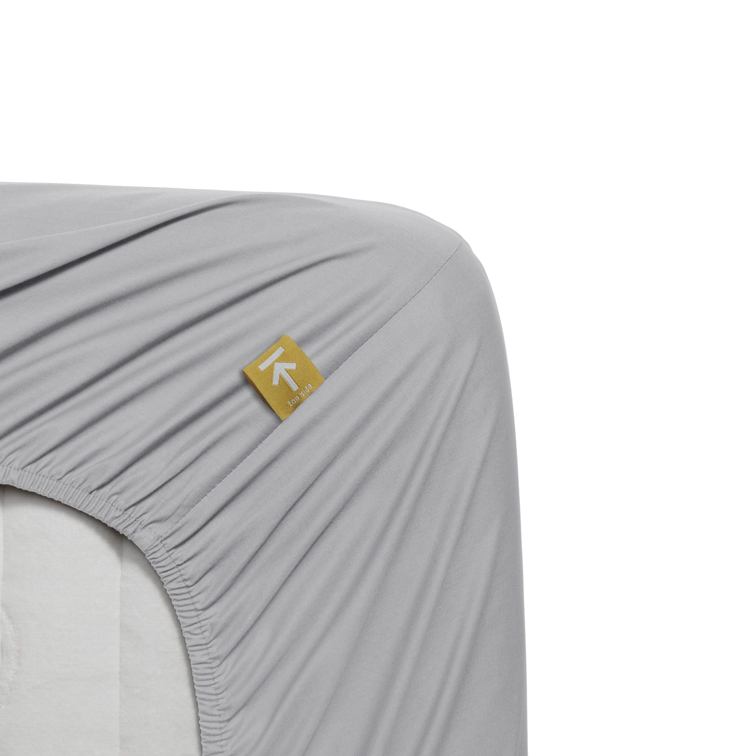 Beddinghouse - Percale katoen - Hoeslaken - 90x220 cm - Licht grijs