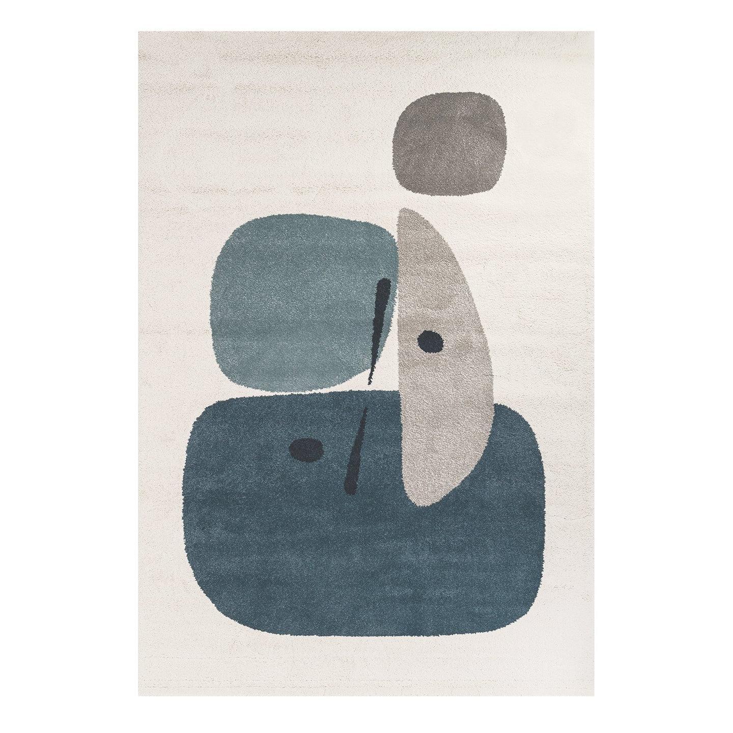 AFK Living vloerkleed Collage - zeer zacht - blauw - 200 x 290 cm