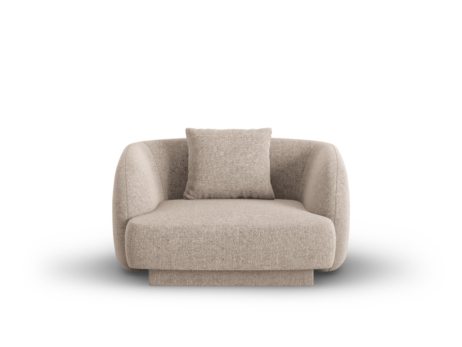Cosmopolitan Design Fauteuil Tulum chenille, beige - 90x103x70cm