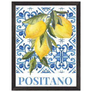 Artfulprints Poster met Lijst Fruits – Lemon tree in Positano – 30×40 Artfulprints Poster met Lijst Fruits – Lemon tree in Positano – 30×40