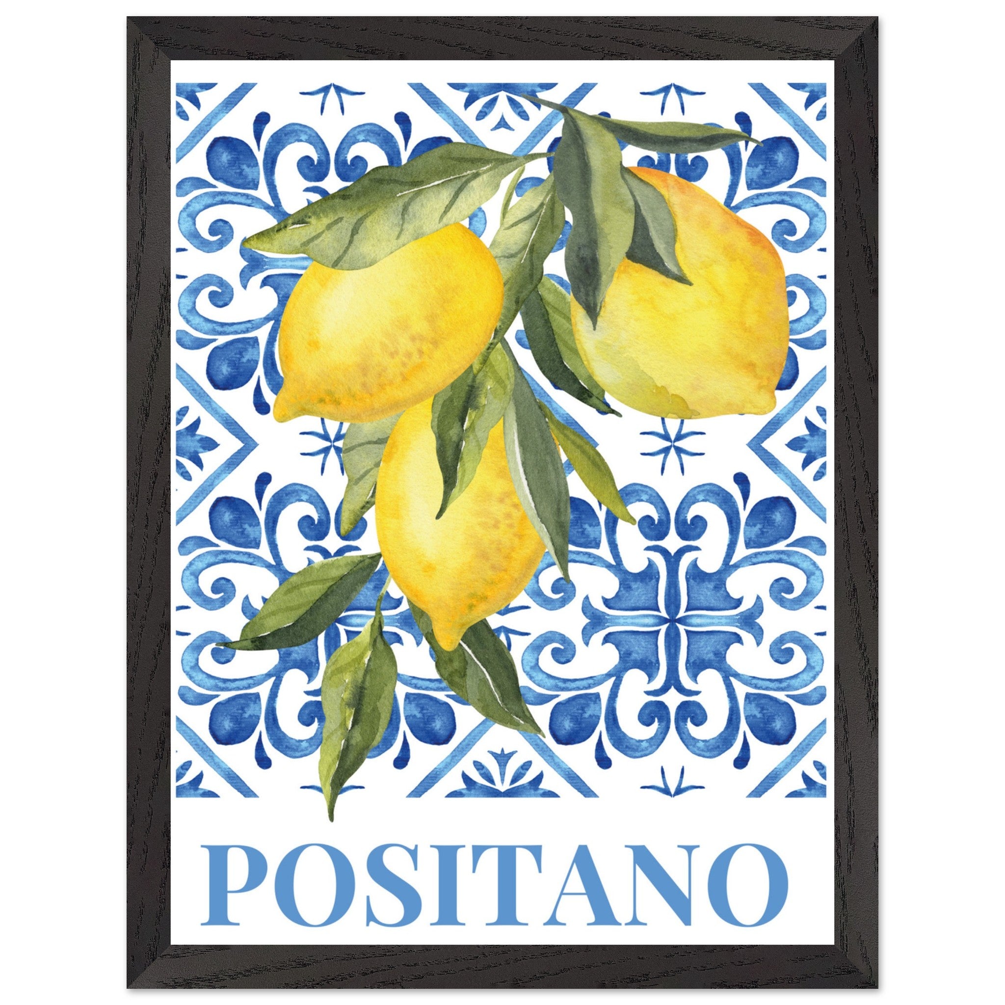 Artfulprints Poster met Lijst Fruits - Lemon tree in Positano - 30x40
