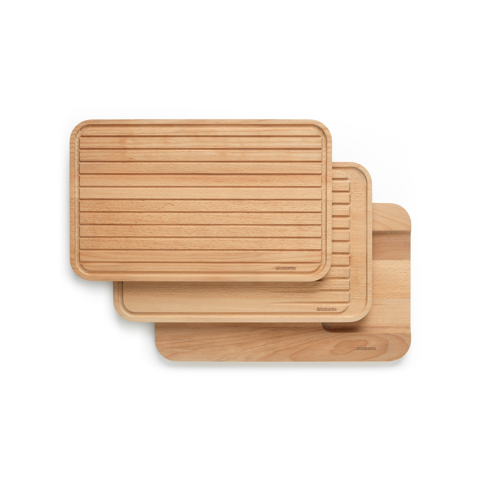 Brabantia Profile Houten snijplanken, set van 3 (voor groente, brood e