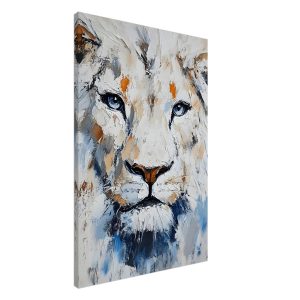 Artfulprints Canvas Abstract painted lion canvas – 60×90 cm – Grijs Artfulprints Canvas Abstract painted lion canvas – 60×90 cm – Grijs