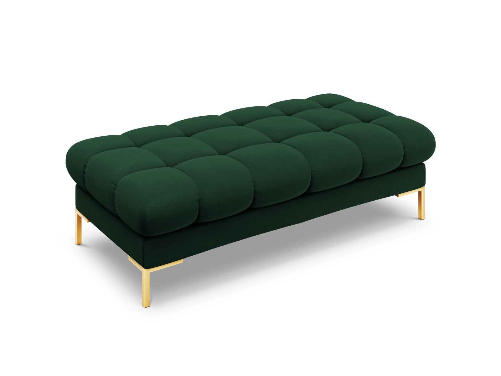 Cosmopolitan Design Bank Bali 2-zits, flueel, flessengroen - 62x133x40