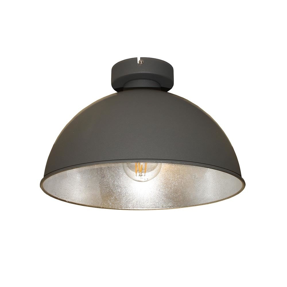 Artdelight plafondlamp Curve - 1 lichts - 31 x 20 cm - grijs