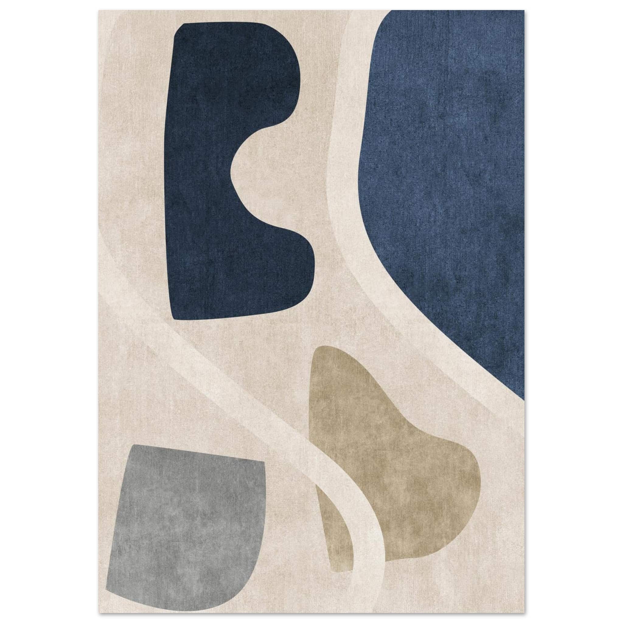 Artfulprints Poster Boho – Abstract shapes - A4 21x29.7 cm - Meerkleur