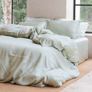 Coco & Cici – TENCEL – Sateen Dekbedovertrek Grijs Groen – 240×220 + 2 Coco & Cici – TENCEL – Sateen Dekbedovertrek Grijs Groen – 240×220 + 2