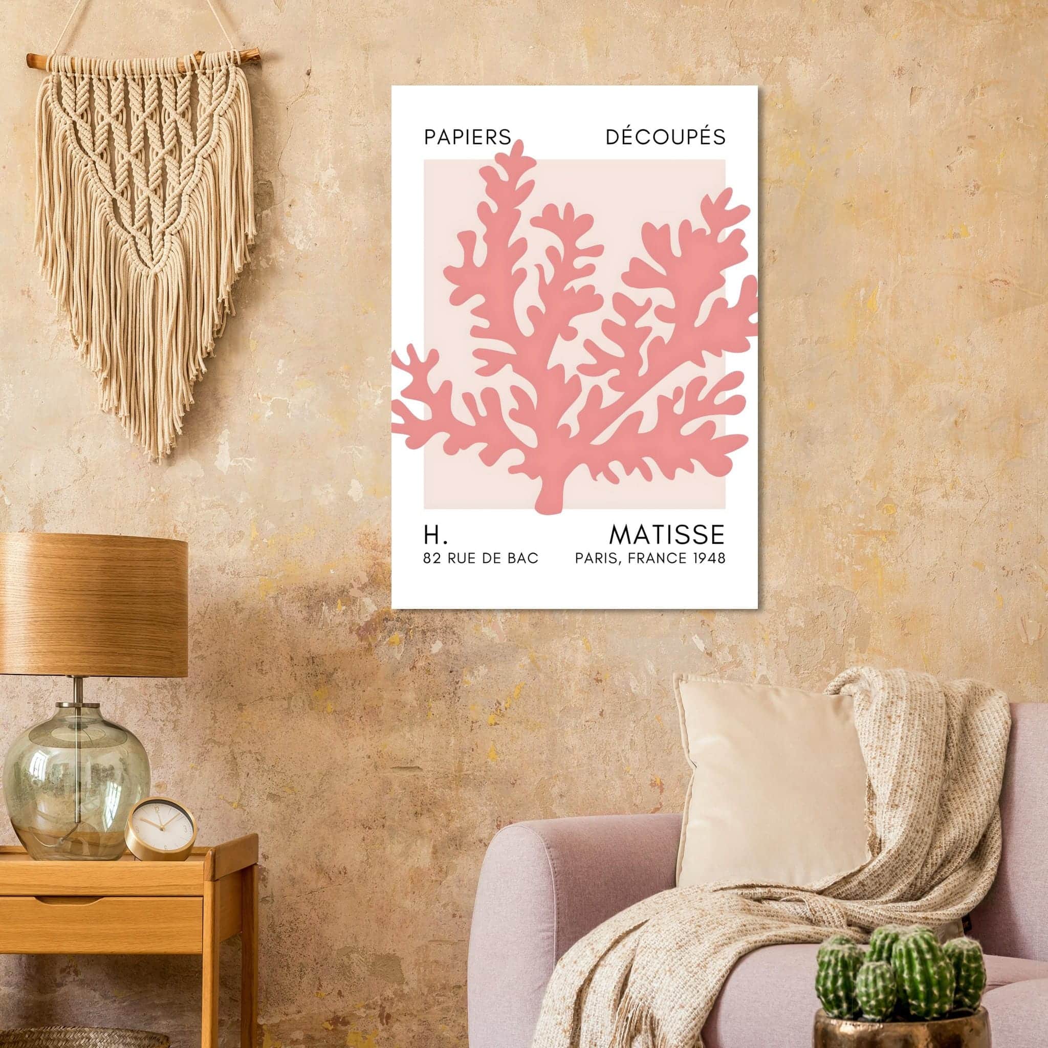 Artfulprints Poster Matisse – Aqua bloom taupe - 70x100 cm - Taupe