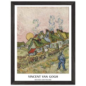 Artfulprints Poster met Lijst Vincent van Gogh – Houses and figures – Artfulprints Poster met Lijst Vincent van Gogh – Houses and figures –