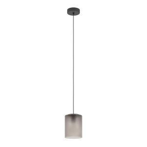EGLO hanglamp Colomera – e27 – ø 15 cm – zwart/mat grijs EGLO hanglamp Colomera – e27 – ø 15 cm – zwart/mat grijs