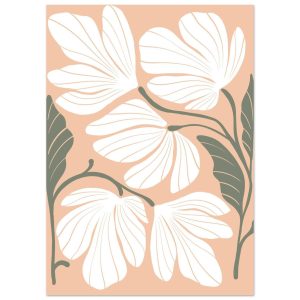 Artfulprints Poster Boho – Delicate flowers – 50×70 cm – Wit Artfulprints Poster Boho – Delicate flowers – 50×70 cm – Wit