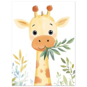 Artfulprints Poster Tropische giraffe – 30×40 cm – Geel Artfulprints Poster Tropische giraffe – 30×40 cm – Geel