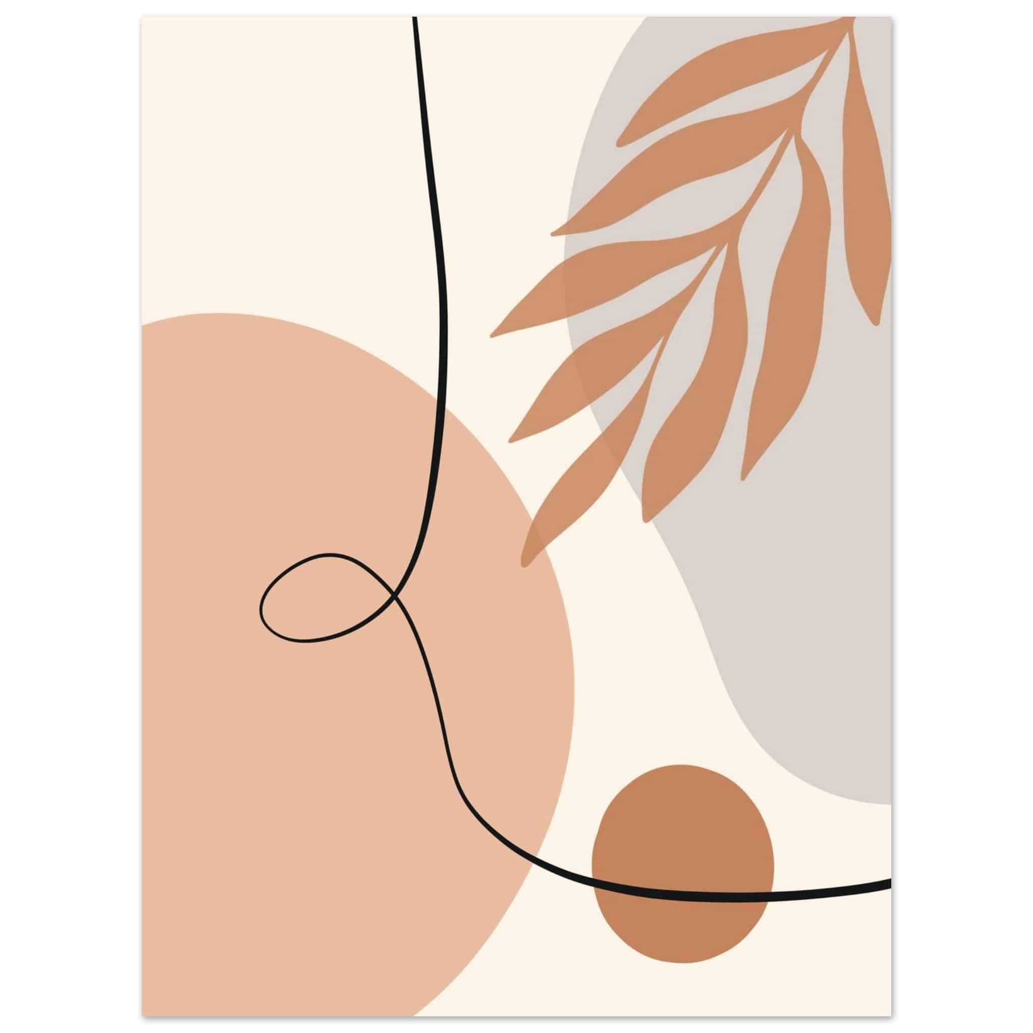 Artfulprints Poster Boho – Soft movement - 30x40 cm - Meerkleurig