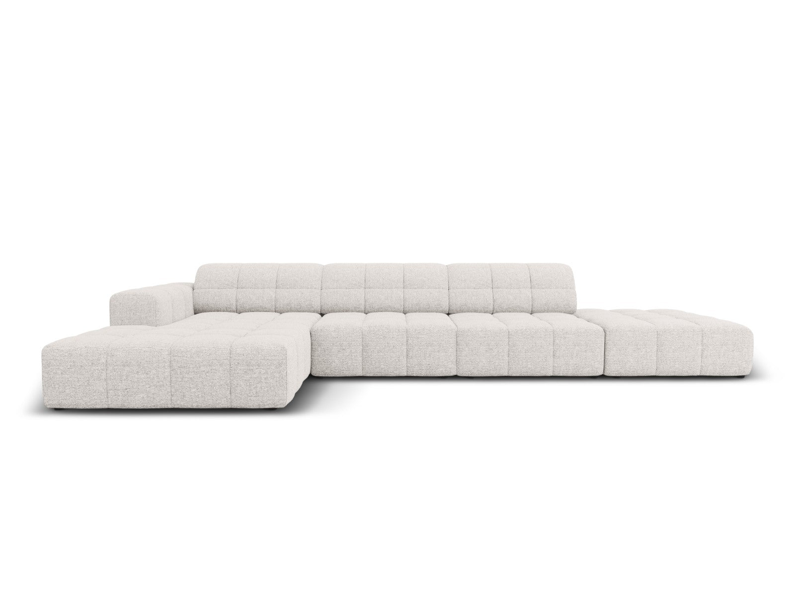 Cosmopolitan Design linker hoekbank Chicago 5-zits, chenille lichtgrij