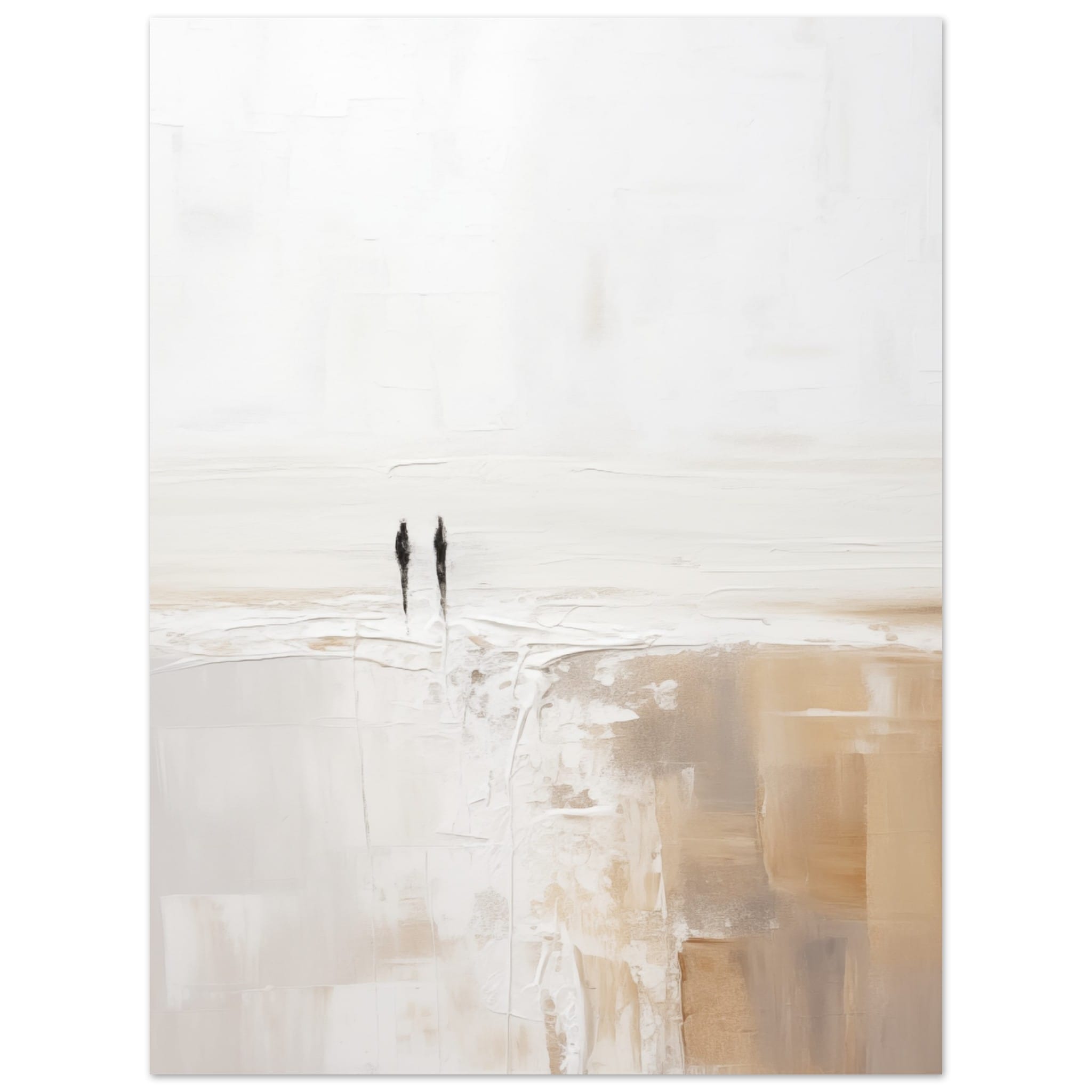 Artfulprints Poster Abstract - Silhouettes 2 - 30x40 cm - Wit