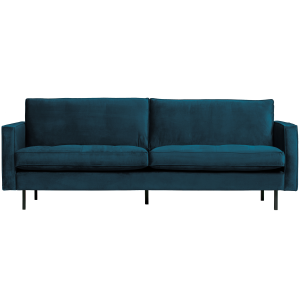 WOOOD classic 2,5-zits bank Rodeo – Velvet – Blauw – 83x230x88 WOOOD classic 2,5-zits bank Rodeo – Velvet – Blauw – 83x230x88