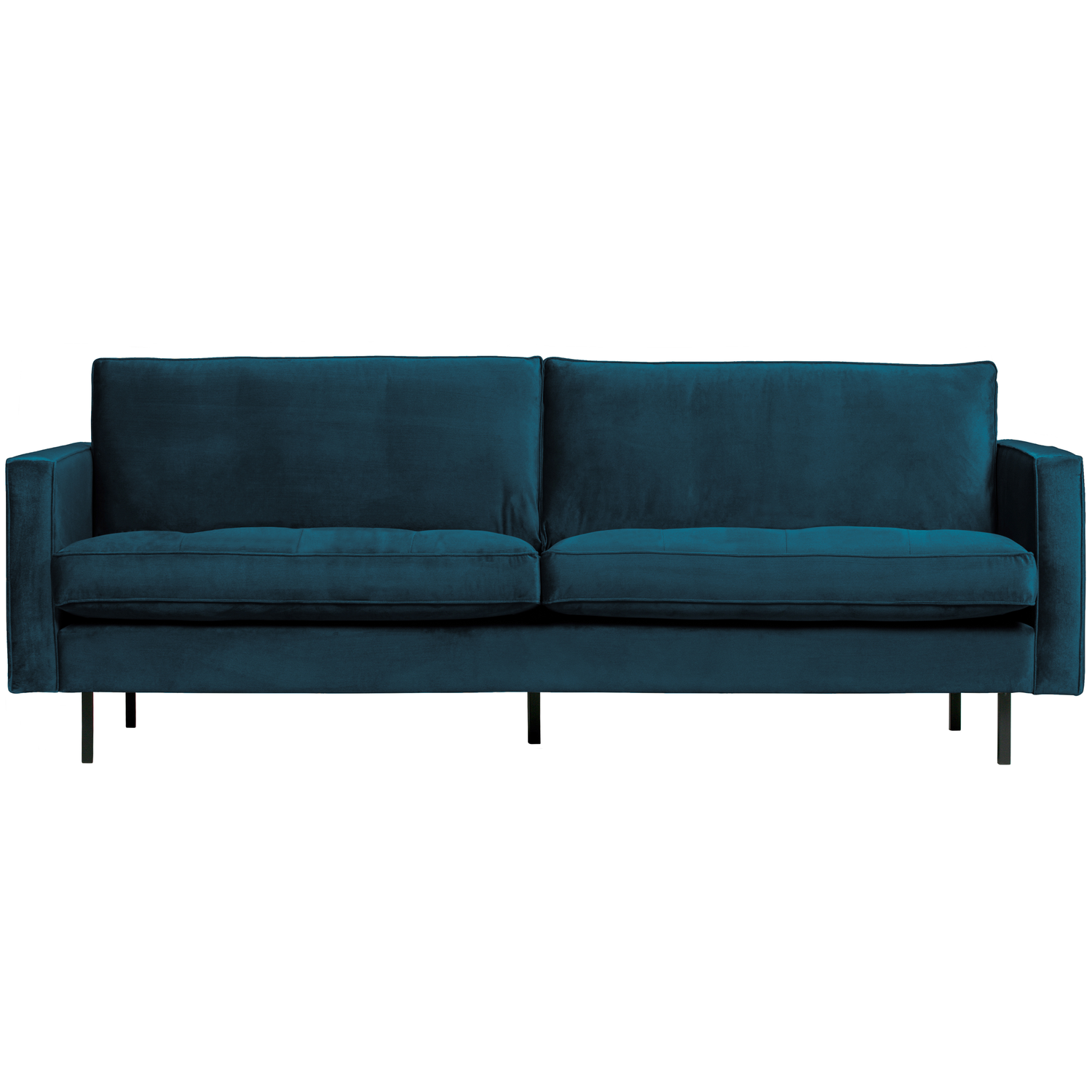 WOOOD classic 2,5-zits bank Rodeo - Velvet - Blauw - 83x230x88