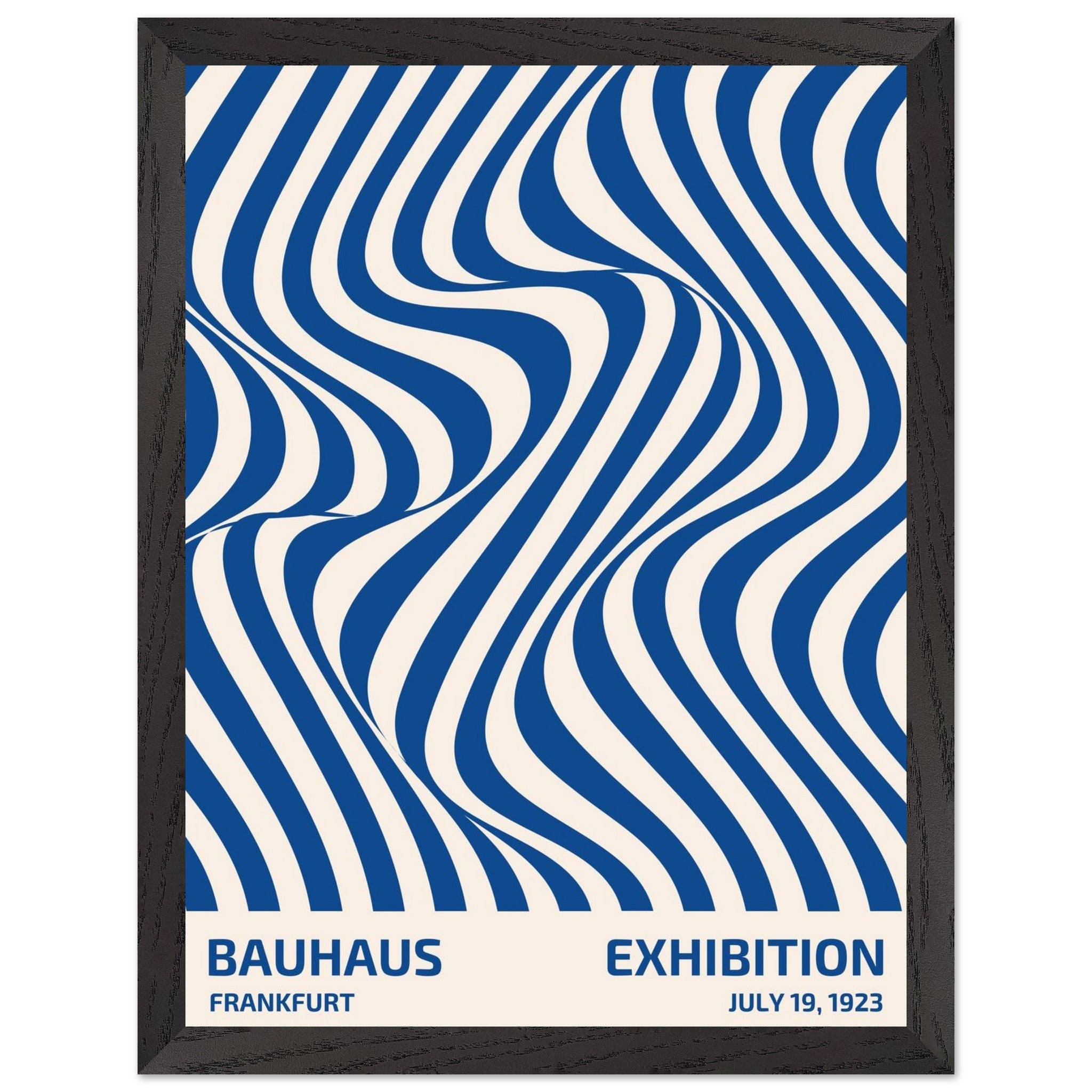 Artfulprints Poster met Lijst Bauhaus - Exhibition Frankfurt blue - 30