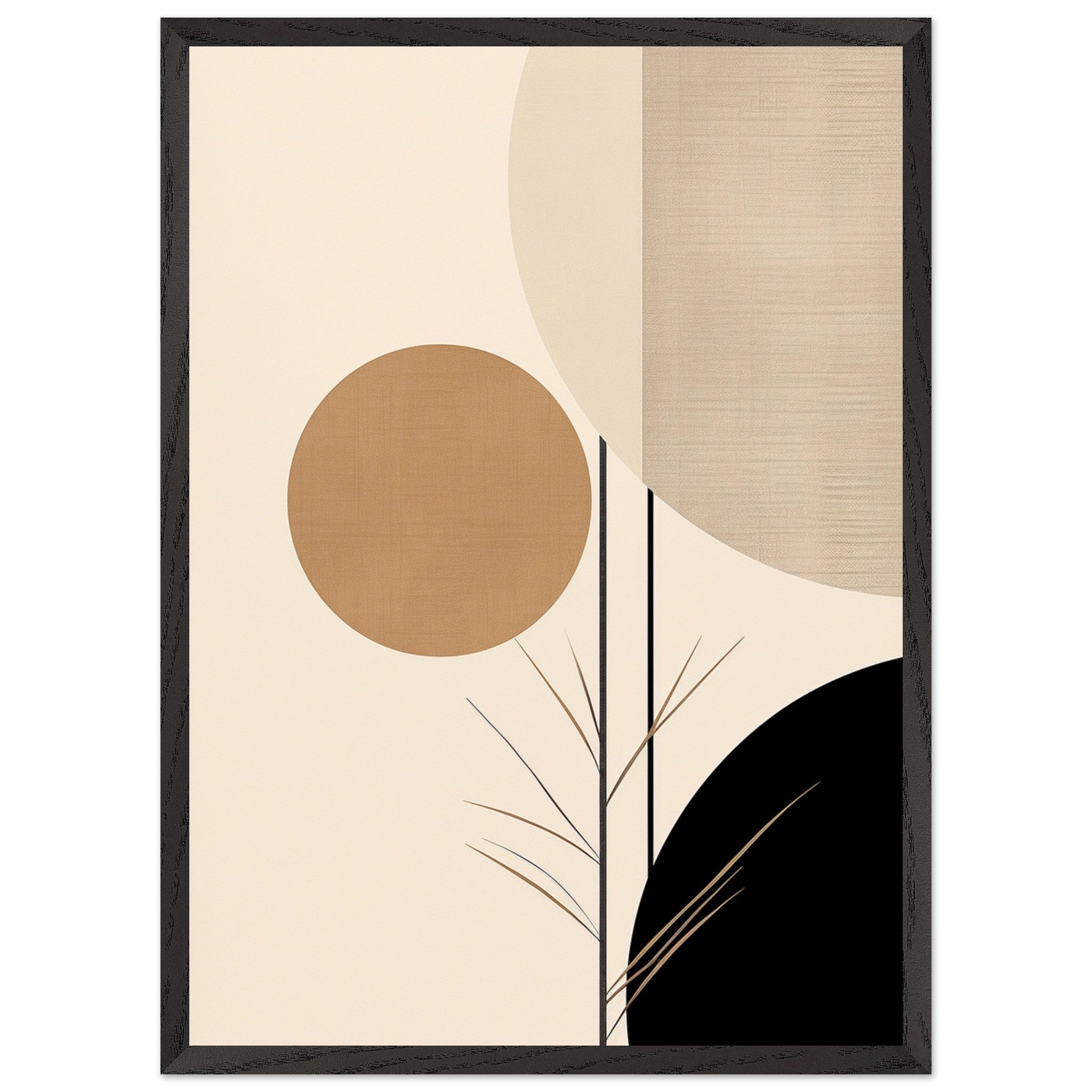 Artfulprints Poster met Lijst Japandi abstract II - 50x70 cm - Meerkle
