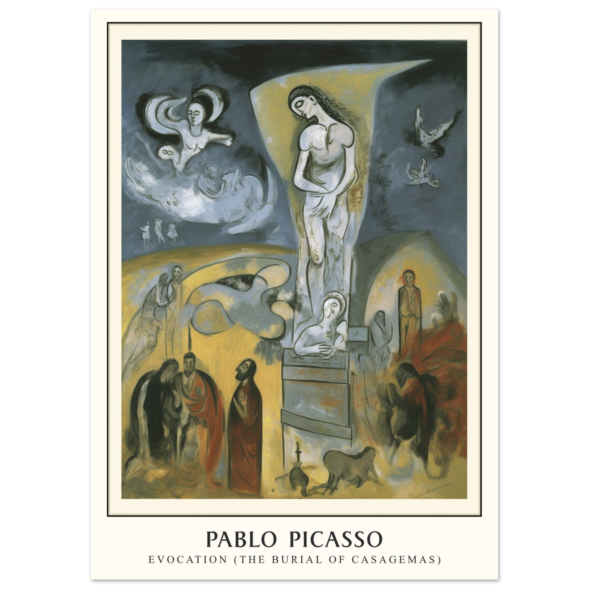Artfulprints Poster Pablo Picasso - Evocation - 50x70 cm - Meerkleurig
