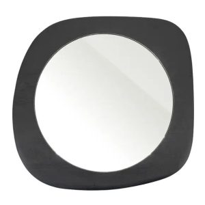 FurniLux Spiegel moku – zwart – 85x85x2 cm