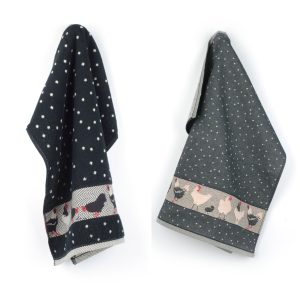 Luxe Keukendoek en Theedoek Kip Zwart- Bunzlau Castle – 100% biologisc Luxe Keukendoek en Theedoek Kip Zwart- Bunzlau Castle – 100% biologisc